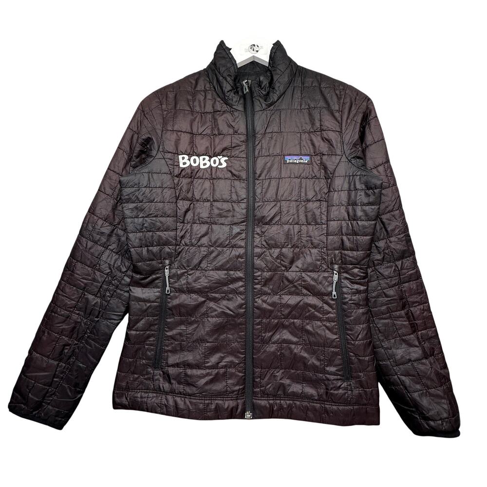 Patagonia Nano Puff Jacket Womens Small Black Bobos Company 84217 DISCOLORED